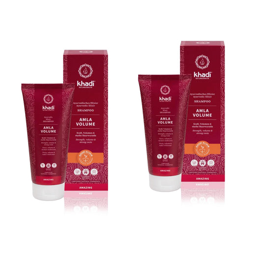 Embalagem de 2 Champôs Amla Volume, Khadi, 200ml
