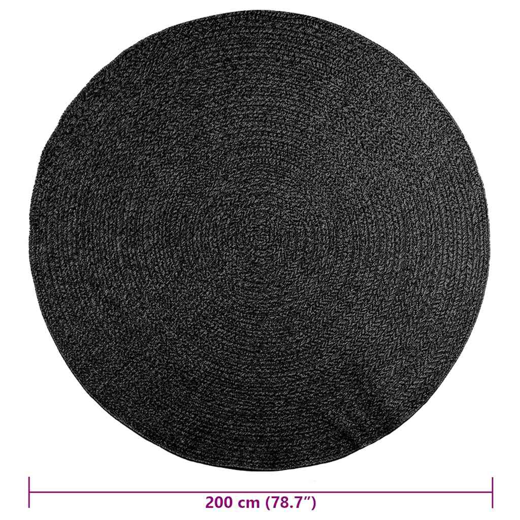 Vidaxl Alfombra Zizur Apariencia Yute Interior Exterior Antracita_2