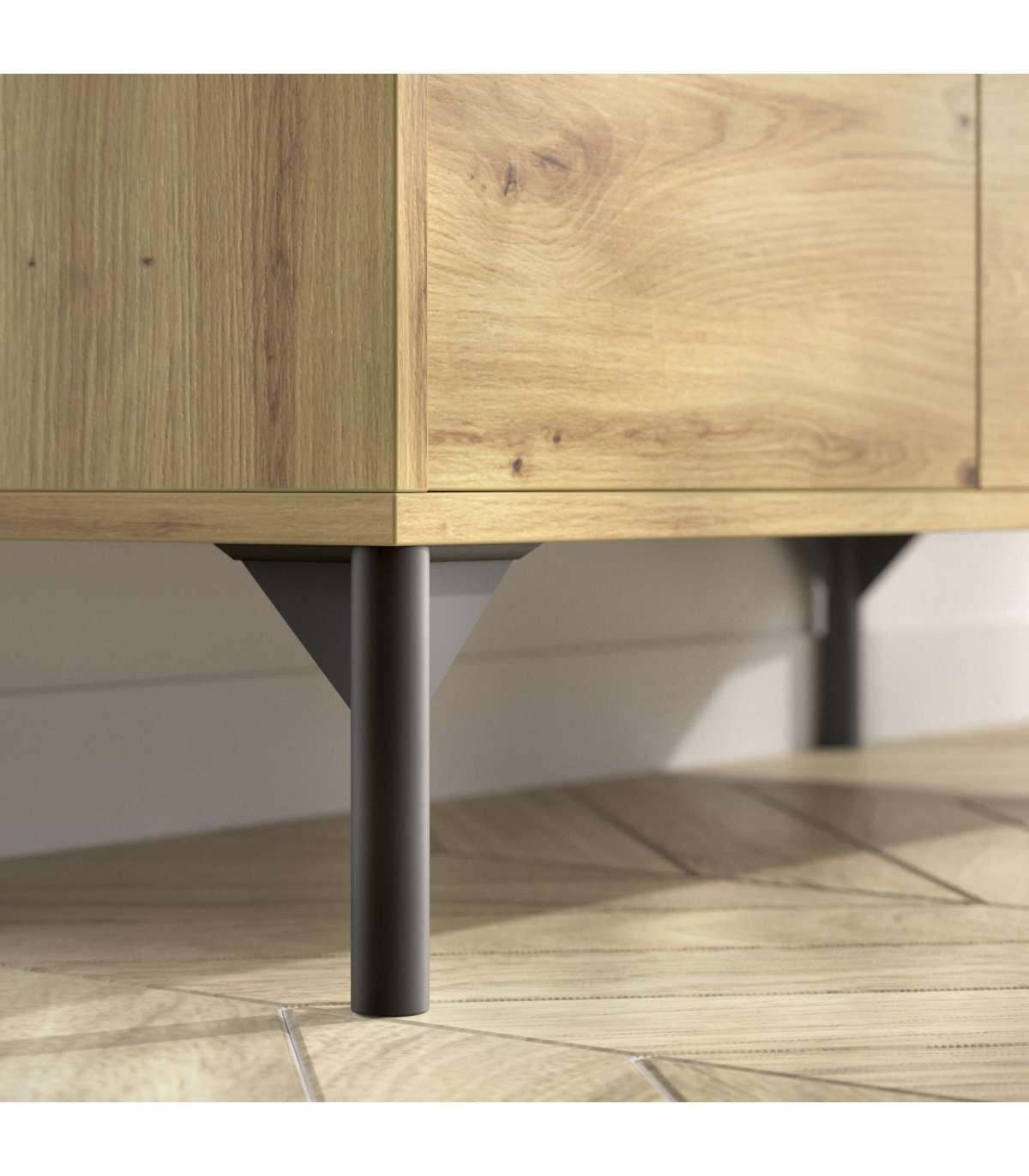 Modulo Alto Tres Puertas Para Salon O Cocina Duna En Nordic-grafito 143,6 Cm(alto)72,2 Cm(ancho)33,5 Cm(largo)_3