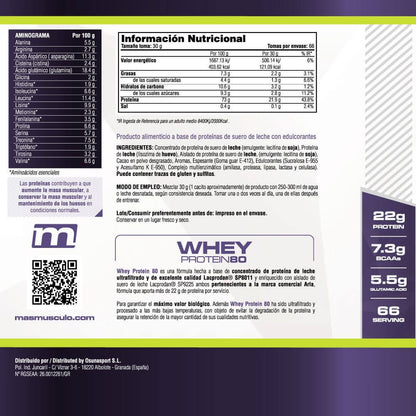 Whey Protein80 - 2 Kg - Bombón Rocher - Aumenta La Masa Muscular - Masmusculo_4