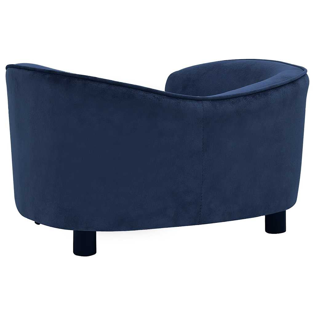 Vidaxl Sofá Para Perros Felpa Azul 69x49x40 Cm_4