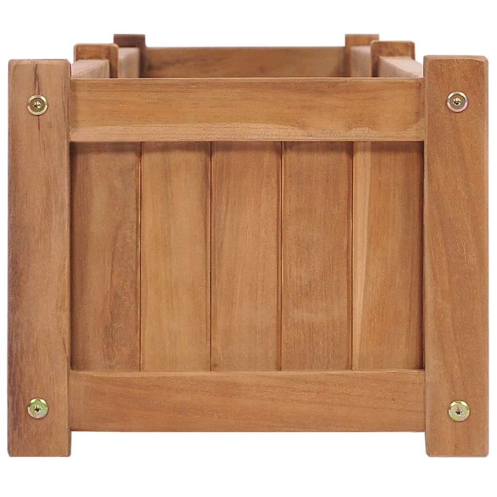 Arriate Elevado Madera Maciza De Teca 200x30x25 Cm_3