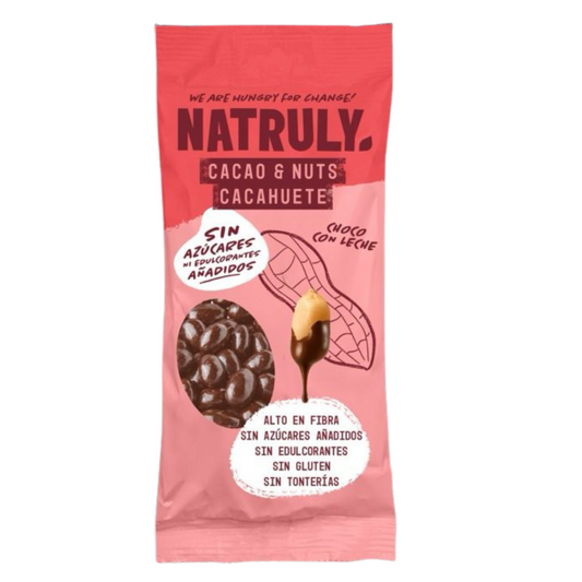 Chocolate de leite Cacao&amp;Nuts, Natruly, 50g