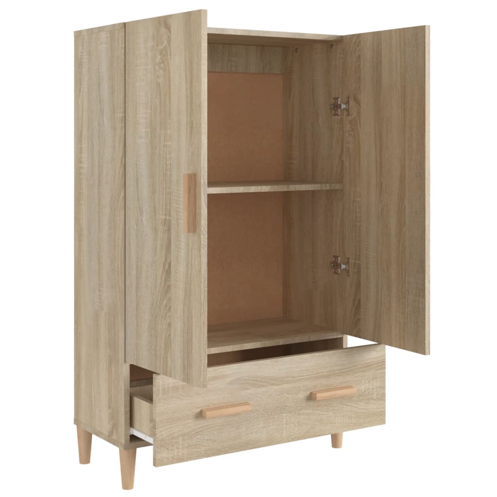 Aparador Madera Contrachapada Roble Sonoma 70x31x115 Cm / Vetonek_0