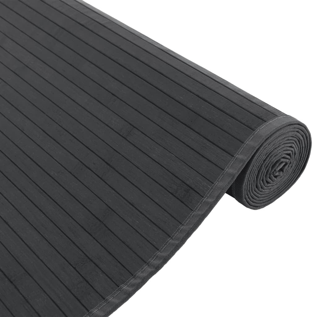 Vidaxl Alfombra Rectangular Bambú Gris 80x100 Cm_3
