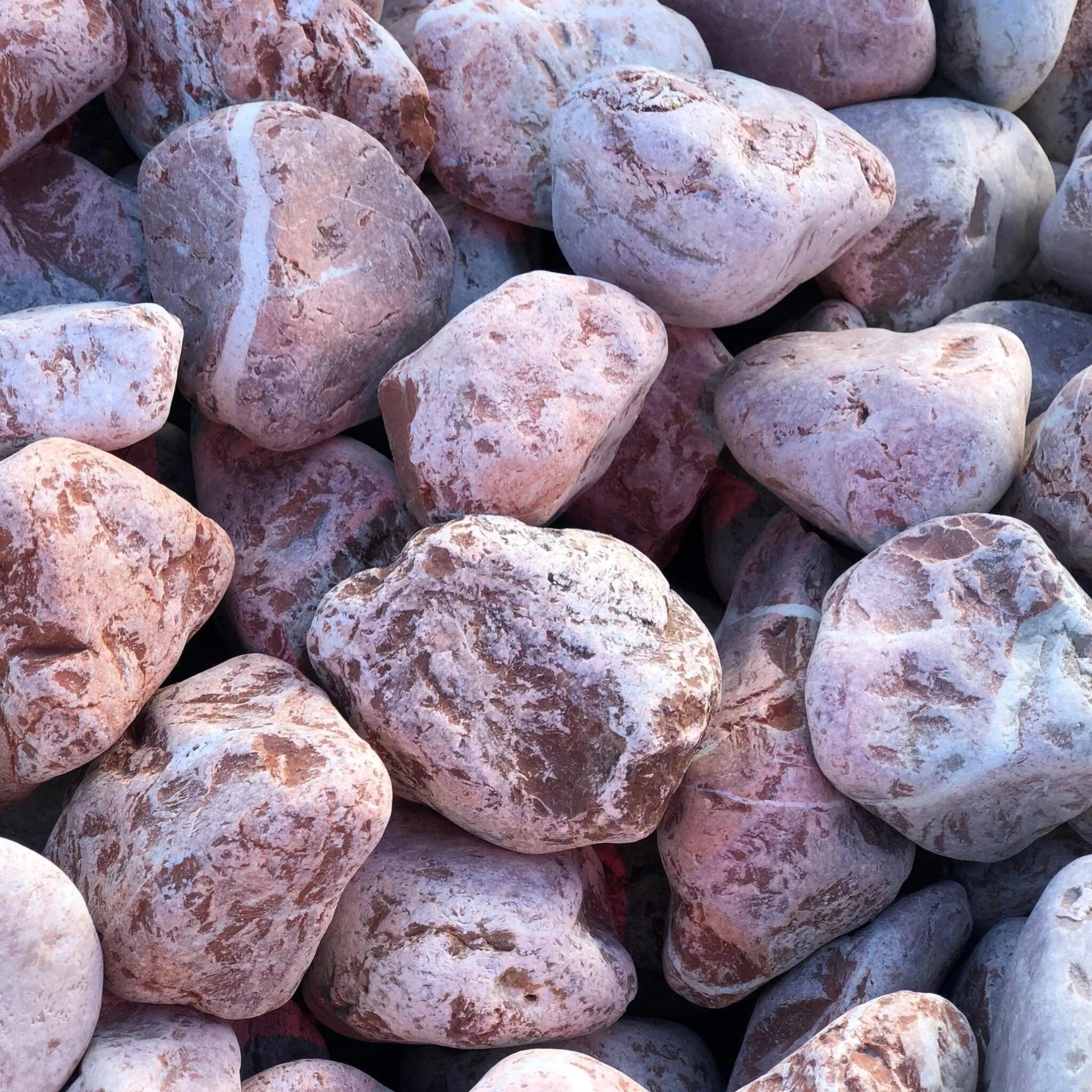 Canto Rodado Rojo Gaviones / Big Bag 1.000 Kg. / 60-90 Mm_3