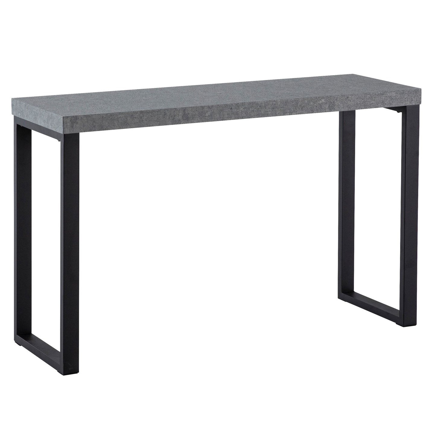 Mesa Consola Aspecto Hormigón / Negro 120x40x76 Cm_0