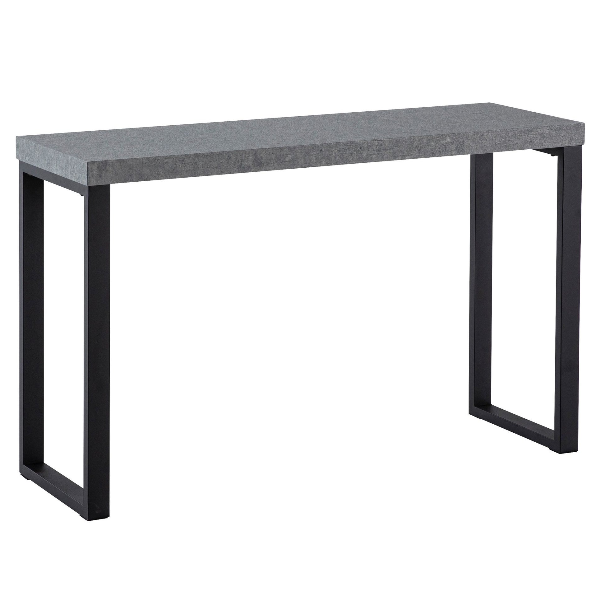 Mesa Consola Aspecto Hormigón / Negro 120x40x76 Cm_0
