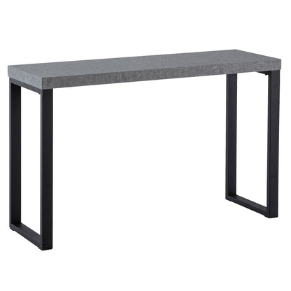 Mesa Consola Aspecto Hormigón / Negro 120x40x76 Cm_0