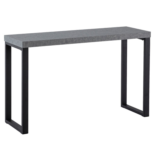 Mesa Consola Aspecto Hormigón / Negro 120x40x76 Cm_0