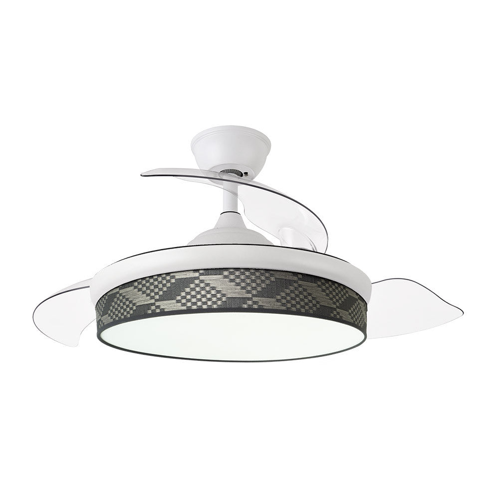 Ventilador Dc Moda 72w Blanc/tetris Gris 91d 3asp 7200lm 3000-4000-6000k Remoto+ Memoria+ Temporizador_1