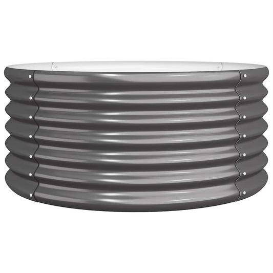 Jardinera Acero Galvanizado Antracita 80x80x36 Cm_0