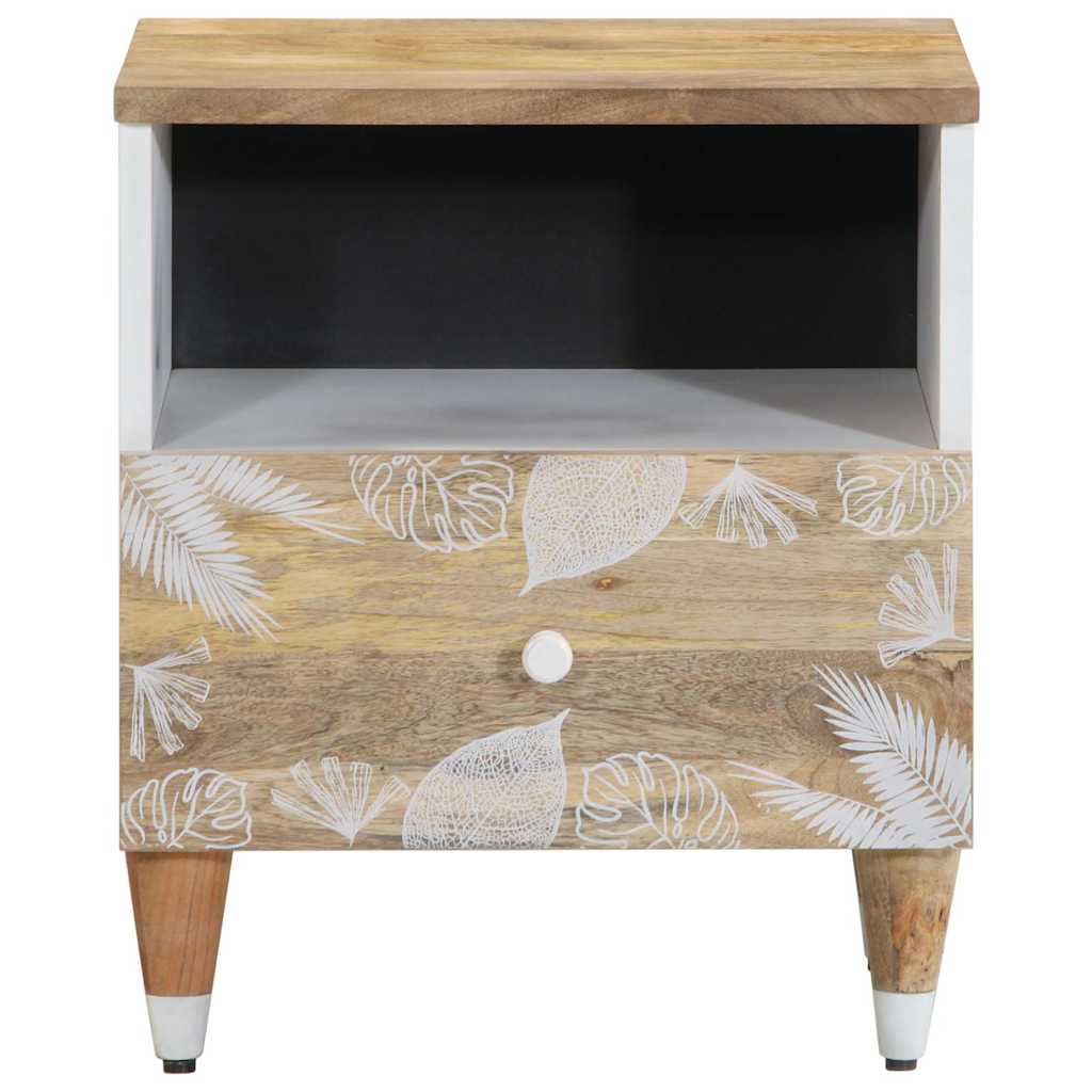 Mesitas De Noche 2 Uds Madera Maciza De Mango 40x33x46 Cm_1