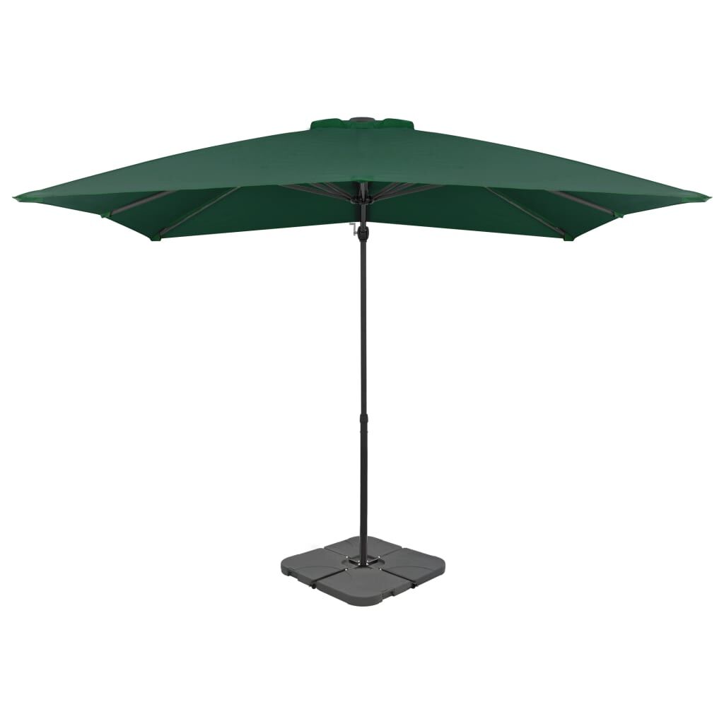 Vidaxl Sombrilla De Jardín Con Base Portátil Verde_0