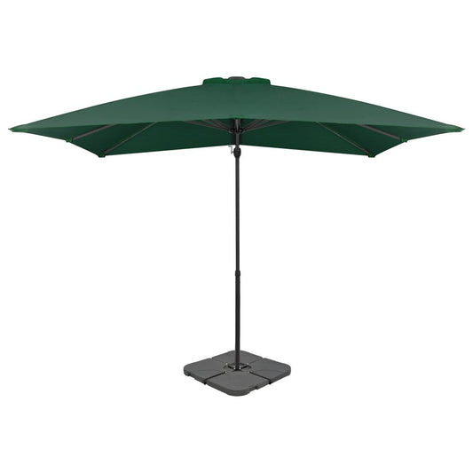 Vidaxl Sombrilla De Jardín Con Base Portátil Verde_0