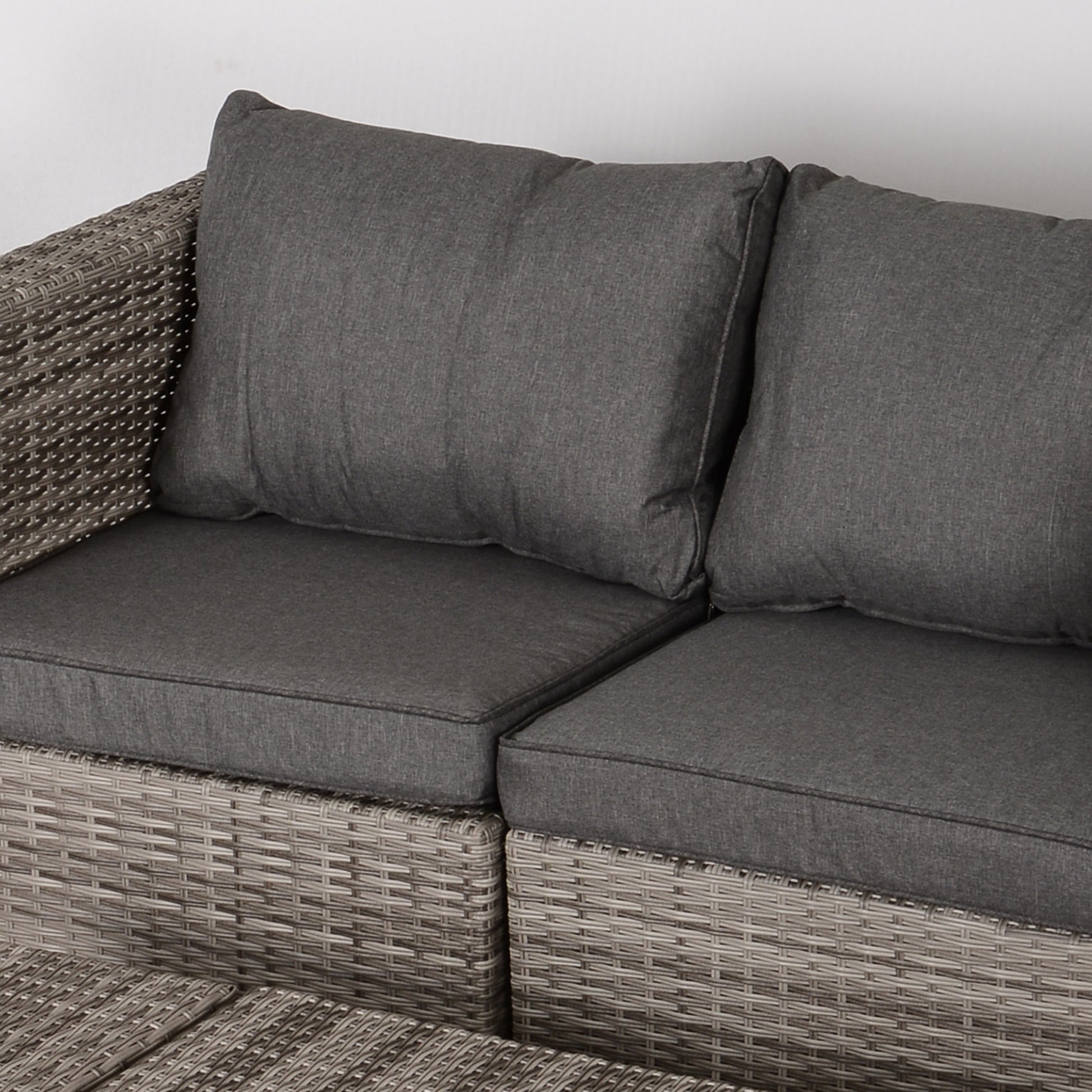 Outsunny Conjunto 8 Piezas De Sofás Ratán Con Mesa De Centro Y Reposapiés_3
