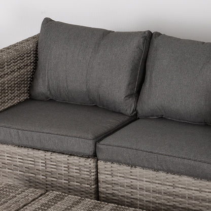 Outsunny Conjunto 8 Piezas De Sofás Ratán Con Mesa De Centro Y Reposapiés_3