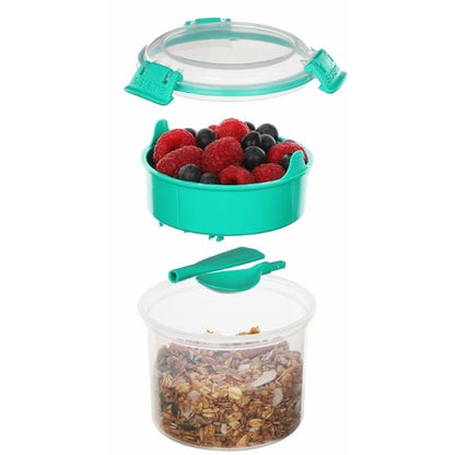 Sistema Breakfast To Go Round Recipiente Hermético para Lanche 530 ml