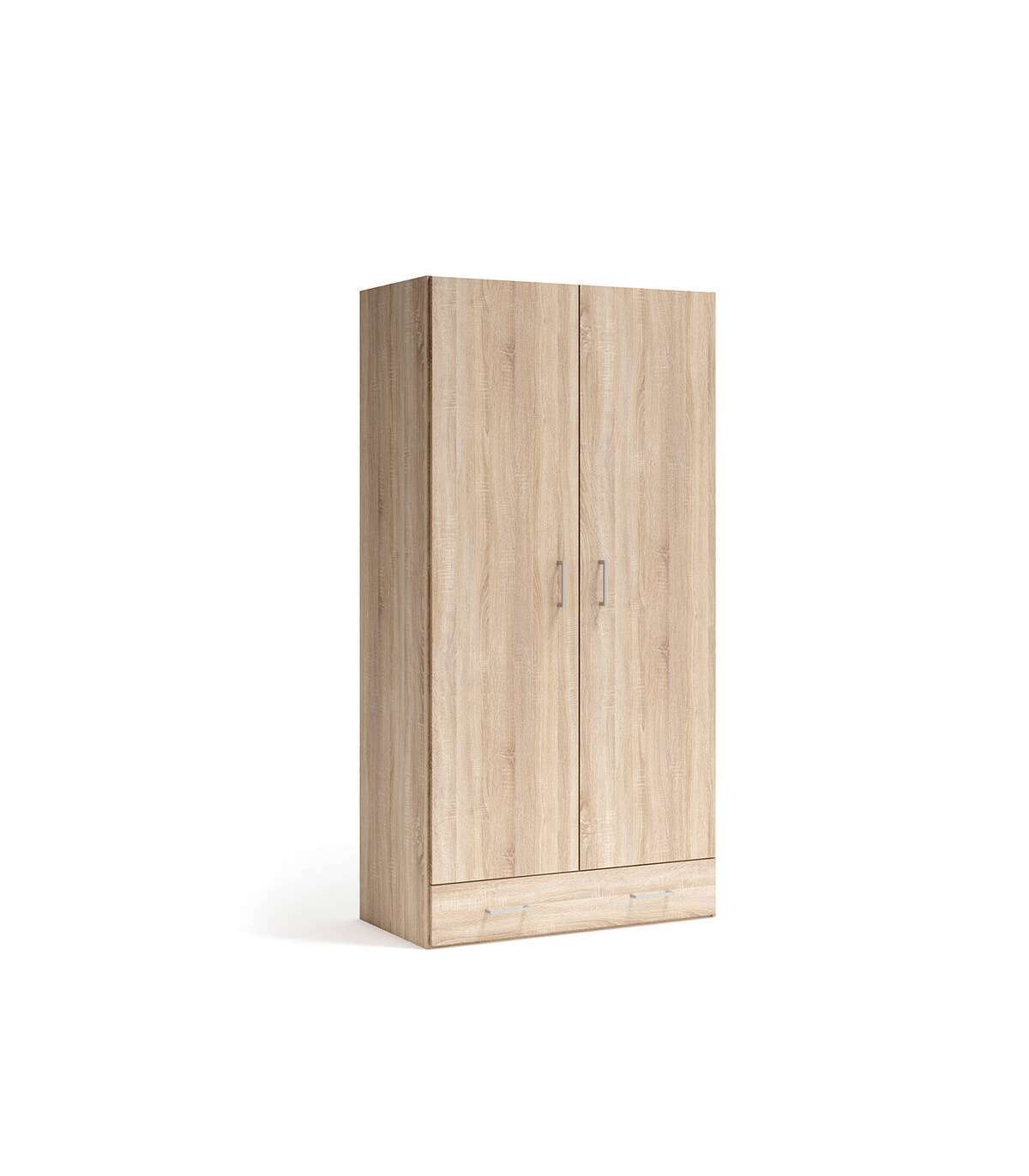 Armario 2 Puertas Abatibles Y 1 Cajón Acabado Roble Cambrian, 197cm(alto) 99cm(ancho) 51c_0
