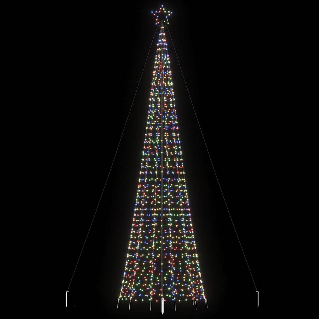 Vidaxl Árbol De Navidad Led Con Estacas 1534 Leds Colores 500 Cm_1
