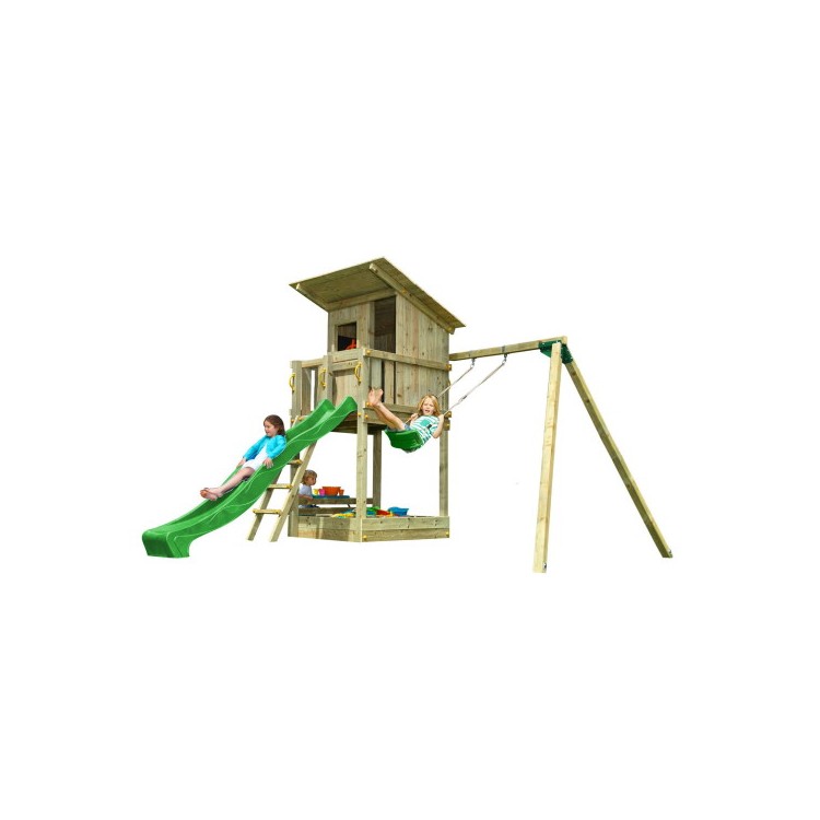 Parque Infantil Masgames Beach Hut L Con Columpio Individual._0