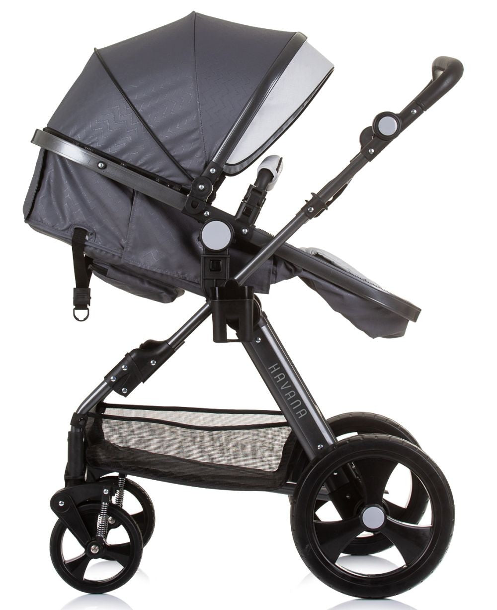 Carrito De Bebé Havana Dúo Convertible Hasta 22 Kg Con Bolso Y Mosquitera Silver Grey_2