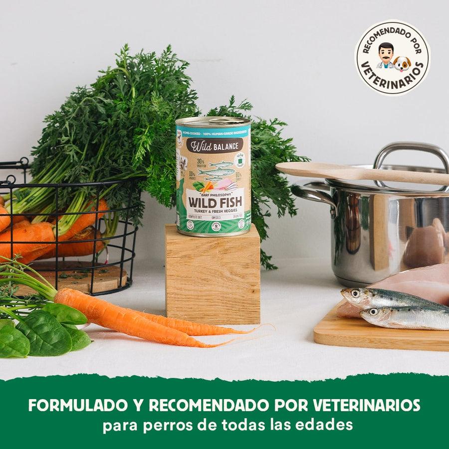 Wild Balance BARF Peixe e Peru em lata para cães 6 x 400 g