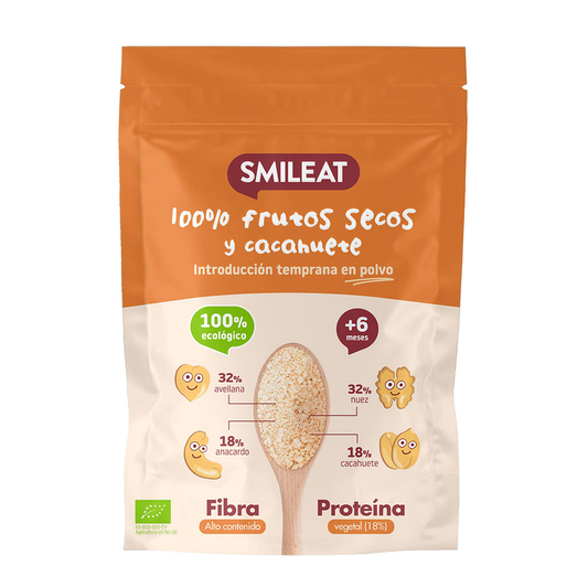 Smileat Mix de Nozes e Amendoins Biológicos 200g, Pó para Introdução Precoce