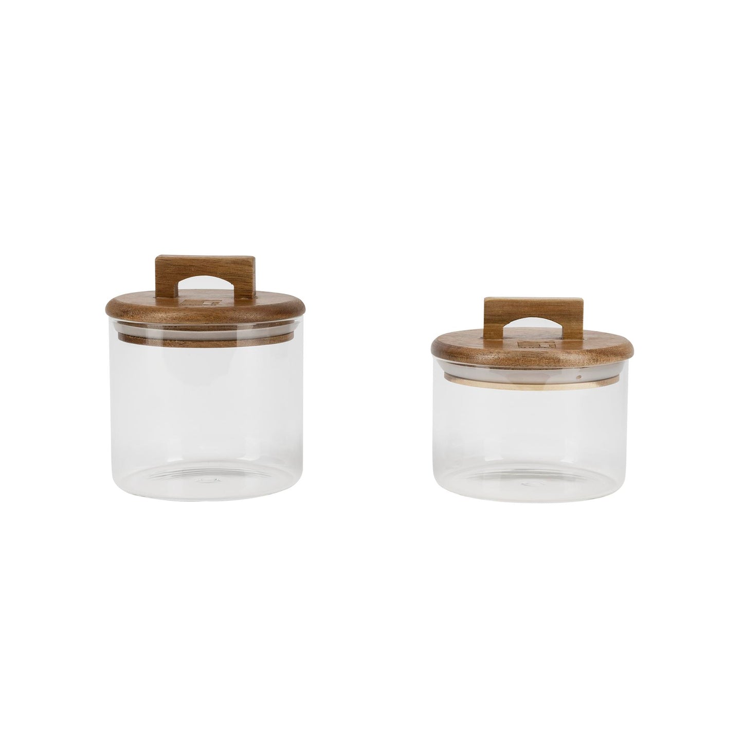 Juego De 2 Tarros (350 + 500ml) En Borosilicato Con Tapa Bergner_0