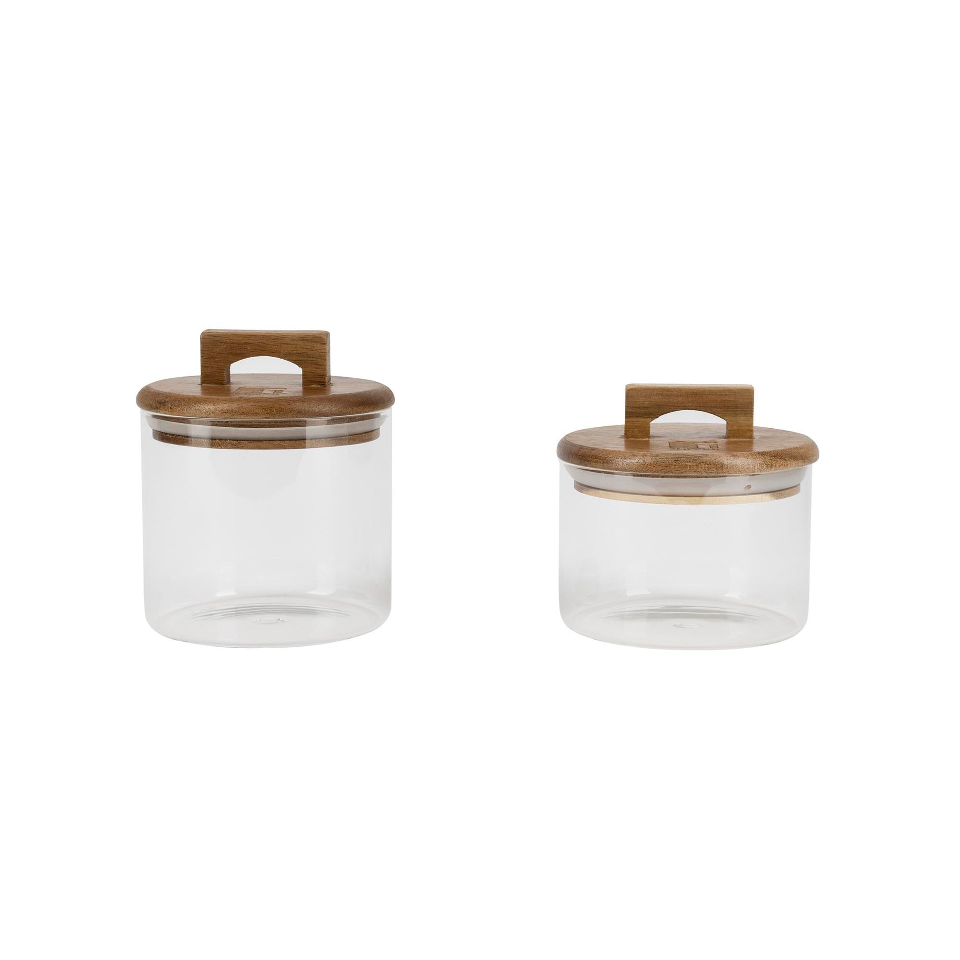 Juego De 2 Tarros (350 + 500ml) En Borosilicato Con Tapa Bergner_0