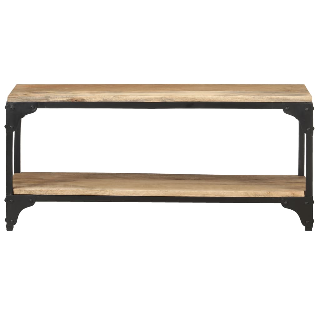 Mesa De Centro De Madera Maciza De Mango 90x30x40 Cm_0