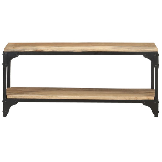 Mesa De Centro De Madera Maciza De Mango 90x30x40 Cm_0