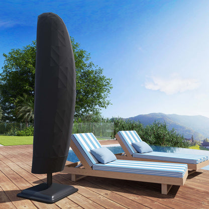 Outsunny Funda Protectora De Sombrilla Impermeable Tela Oxford Ø56x220 Cm Negro_3