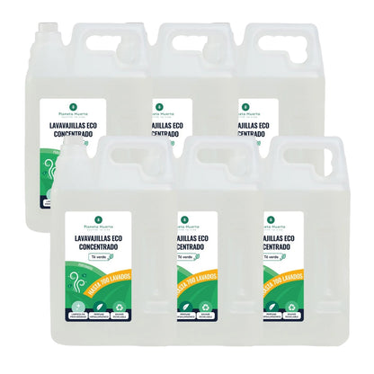 Pack de 6 Chá Verde Planeta Huerto ECO para Máquina de Lavar Louça Manual 5L