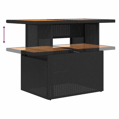 Set Sofás Jardín Y Cojines 6 Pzas Ratán Sintético Acacia Negro / Vetonek_3
