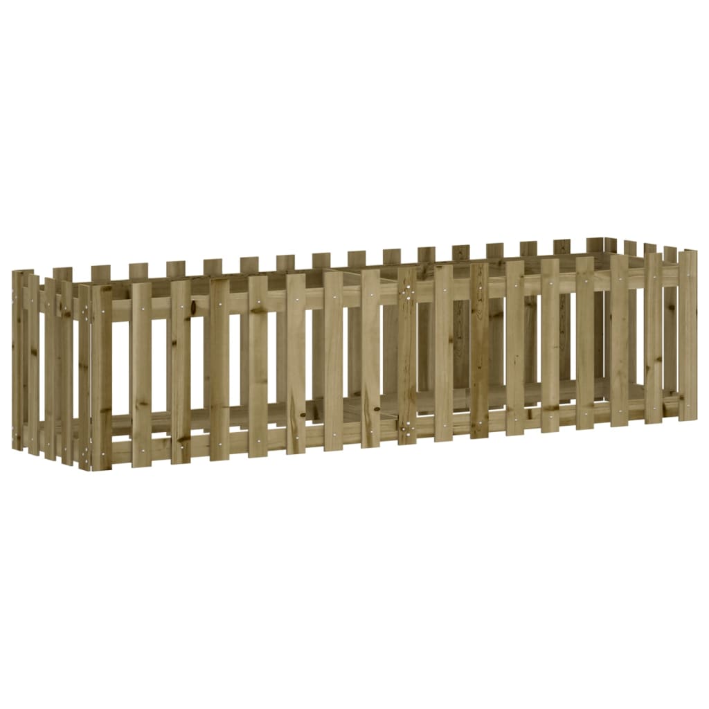 Arriate Elevado Jardín Valla Madera Impregnada Pino 200x50x50cm_0