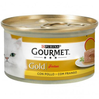Embalagem de 24 x Comida Húmida para Frango GOURMET GOLD Fondant 85g