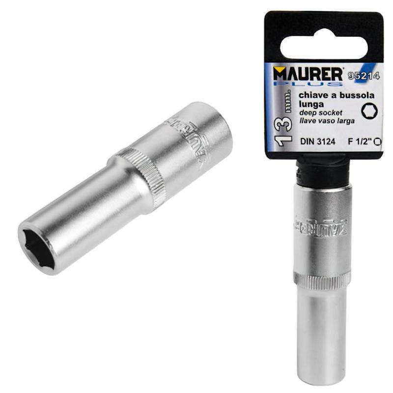 Llave Vaso Maurer 1/2 Hexagonal Larga  14mm._0