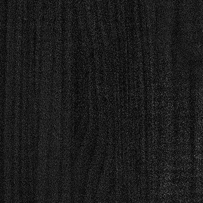 Jardinera De Madera Maciza De Pino Negro 31x31x70 Cm_5