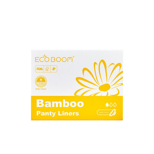 Protetores diários biodegradáveis ​​de fibra de bambu Ecoboom, 30 unidades