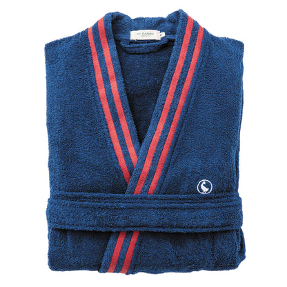 Albornoz Azul Marino M/l 320gsm 100% Algodón Con Logo Bordado El Ganso_0