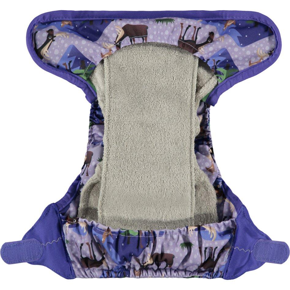 Fralda de pano pop-in Bambu Moose com velcro Close Parent
