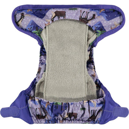 Fralda de pano pop-in Bambu Moose com velcro Close Parent