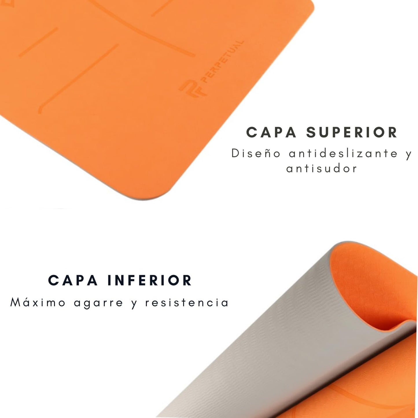 Esterilla De Yoga Y Pilates Perpetual De 6mm Tpe - Mat Antideslizante - Con Correa Y Bolsa De Transporte - Colchoneta Gruesa Y Plegable_1