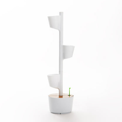 Huerto Vertical De Interior Citysens 4 Macetas Con Autorriego Y Semillas Aromáticas – Negro, Polipropileno Reciclado_1