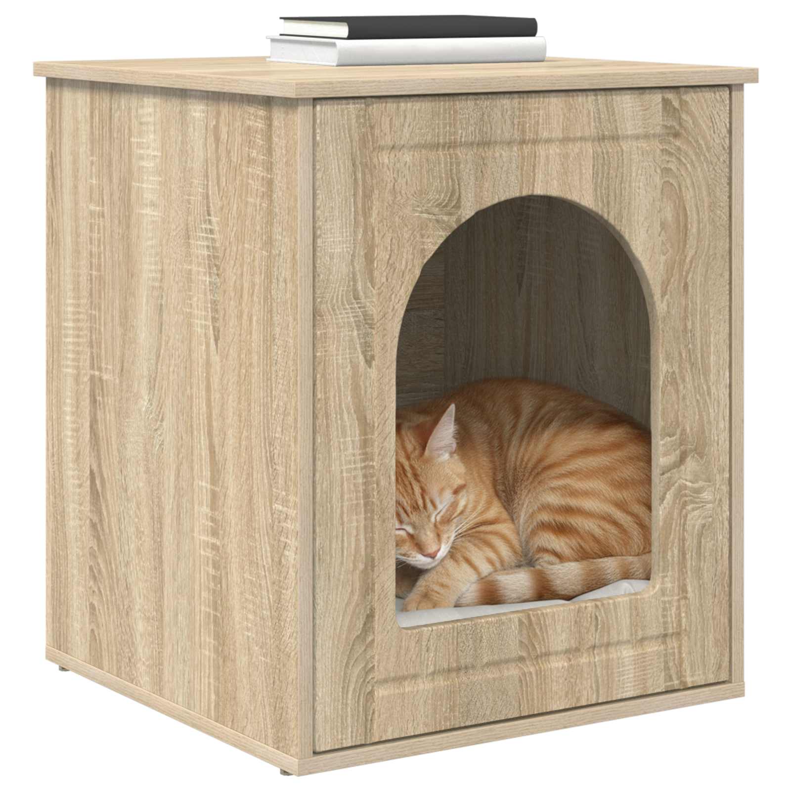 Casa Para Gatos Sonoma 53 X 52 X 62 Cm Madera De Ingeniería_2