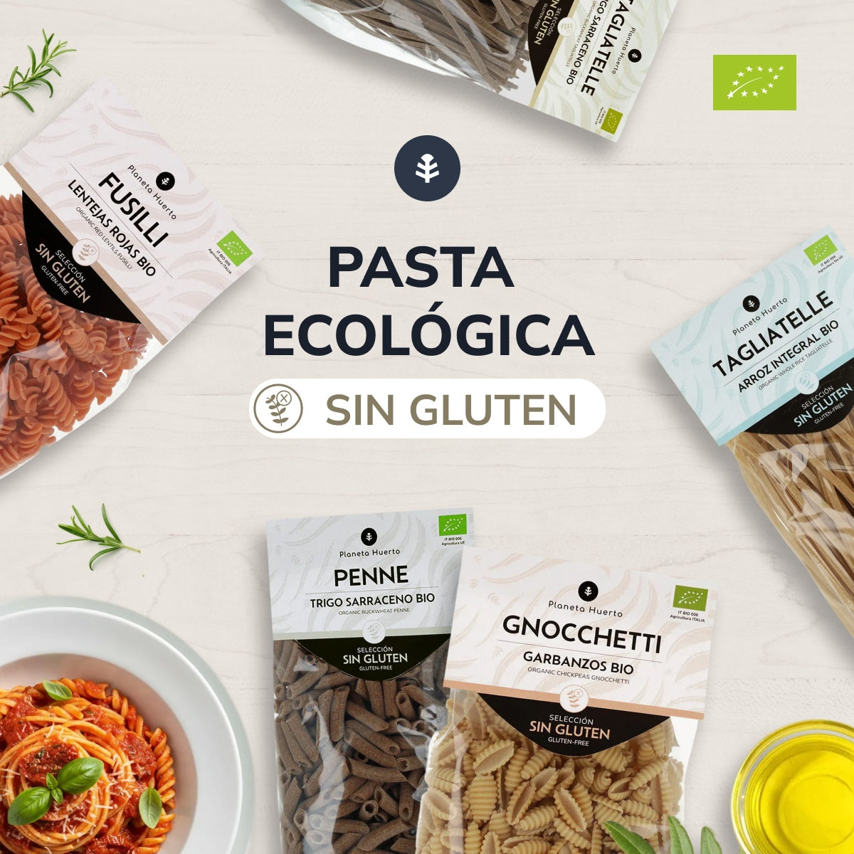 Macarrones de trigo sarraceno ECO sin gluten Planeta Huerto 500 g