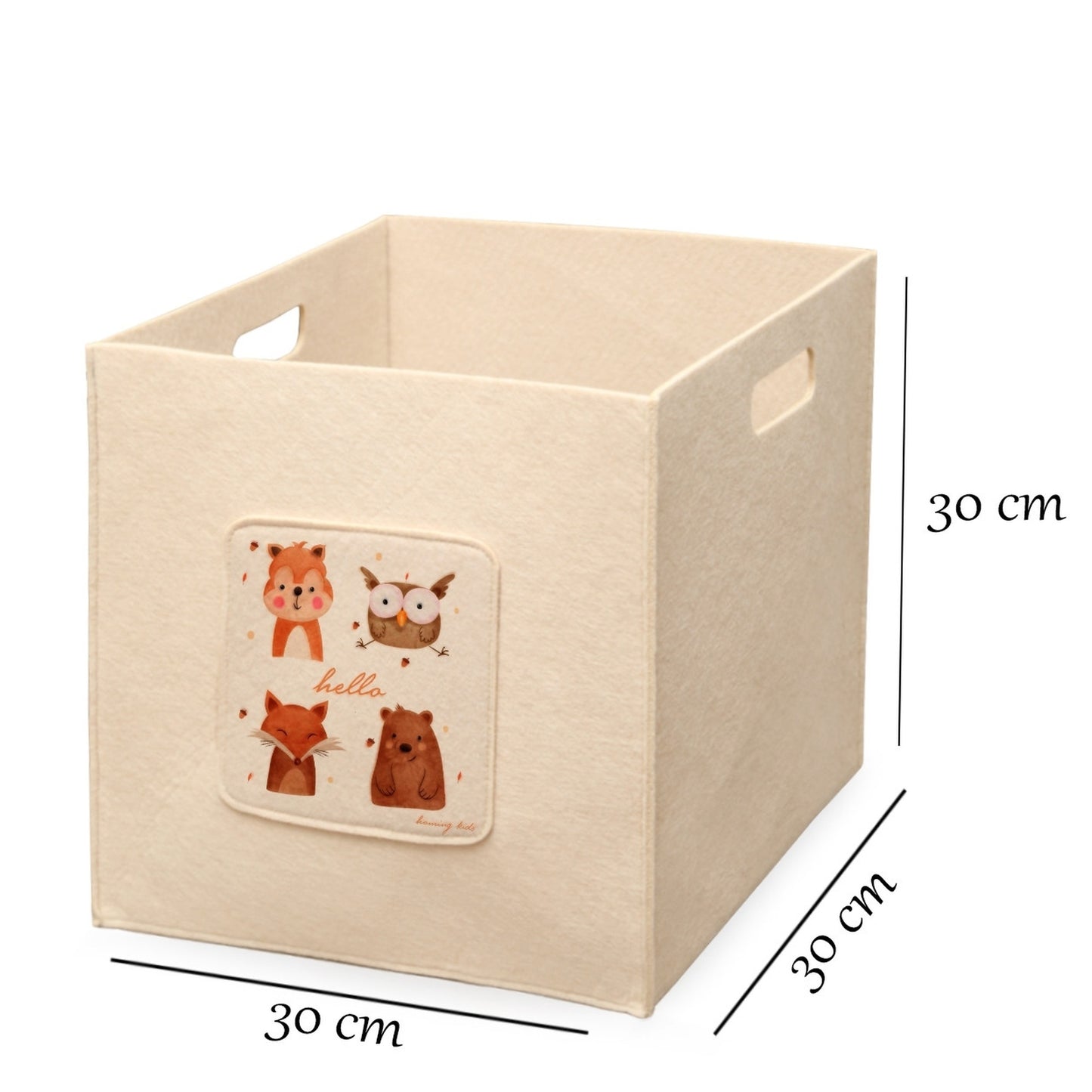 Organizador Infantil Con Asas Verde Y Crema_2