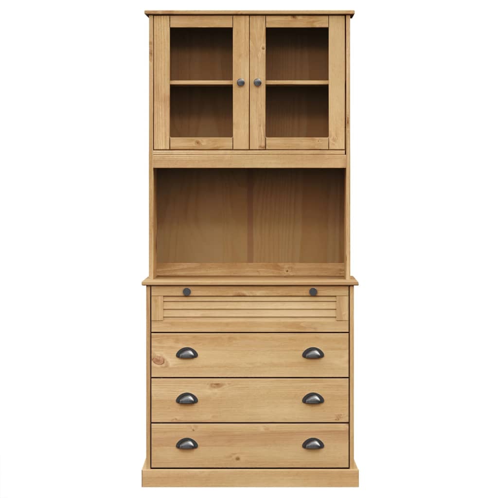 Aparador Alto Vigo Madera Maciza De Pino 80x40x176 Cm / Vetonek_3