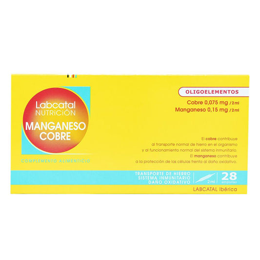 MANGANÊS-COBRE 12 AMPOLAS 28X2ML LABCATAL